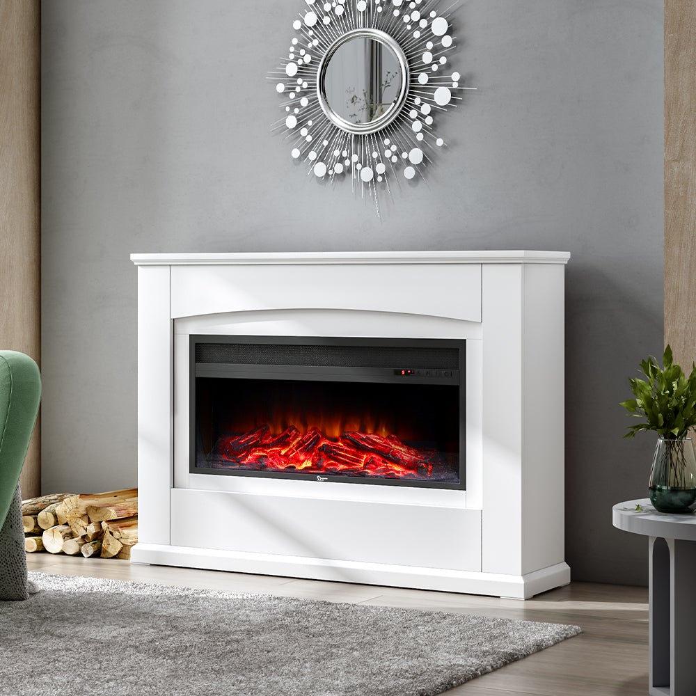 34 Inch Built In Electric Fireplace 1800W Indoor Heater Fireplaces Living and Home